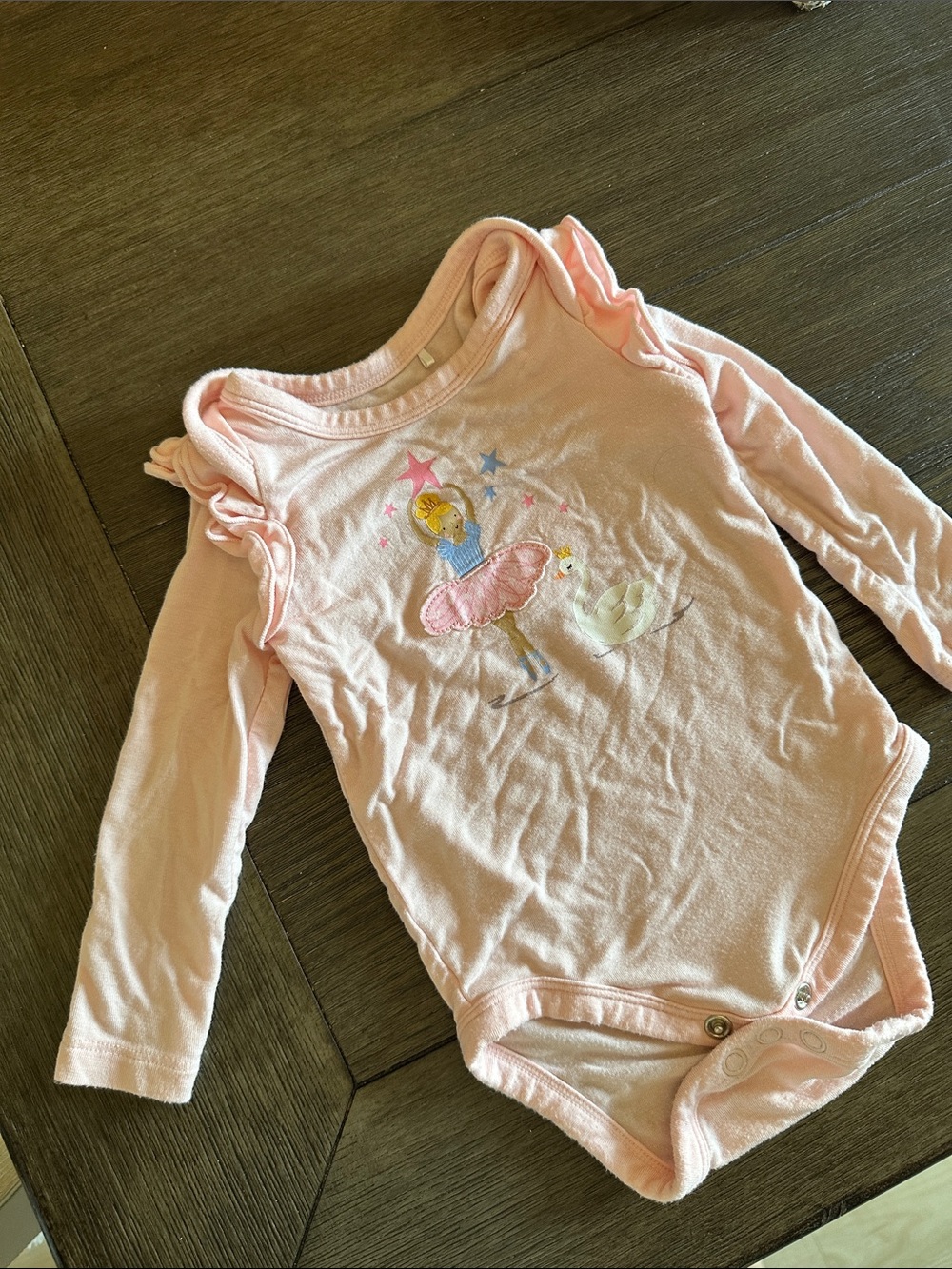Little Sleepies Light Pink Ballerina Long-Sleeve One-Piece